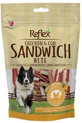 Reflex Tavuk Etli ve Morina Balıklı Sandwich Köpek Ödülü 80 gr