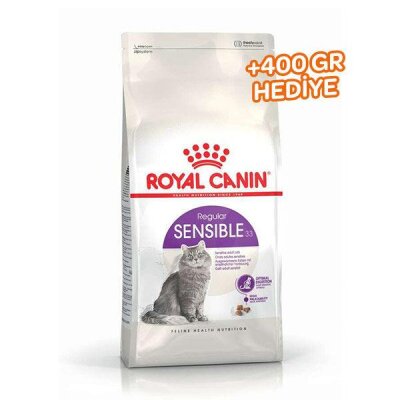 Royal Canin Sensible 33 Hassas Sindirimi Olan Kediler İçin Mama 400 gr + 400 gr Hediyeli
