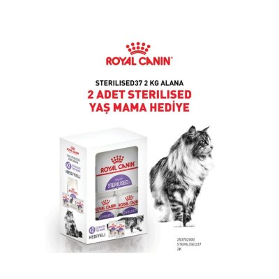 Royal Canin Sterilised Bundle 37 Kısırlaştırılmış Yetişkin Kedi Maması 2 Kg + 2 Adet Sterilised Yaş Mama 85 Gr