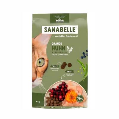 Sanabelle Grande Tahılsız Tavuklu Büyük Irk Yetişkin Kedi Maması 8 Kg