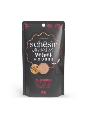 Schesir After Dark Mousse Tavuk ve Sığır Etli Tahılsız Yetişkin Kedi Konservesi 80 Gr