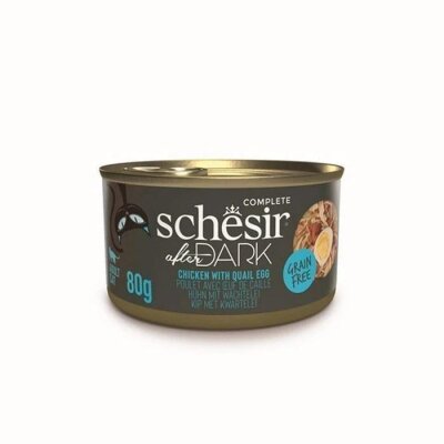 Schesir After Dark Pate Tavuk Etli ve Bıldırcın Yumurtalı Tahılsız Yetişkin Kedi Konservesi 80 gr