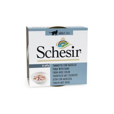 Schesir Jel İçinde Ton ve Barlam Balıklı Yetişkin Kedi Konservesi 85 gr