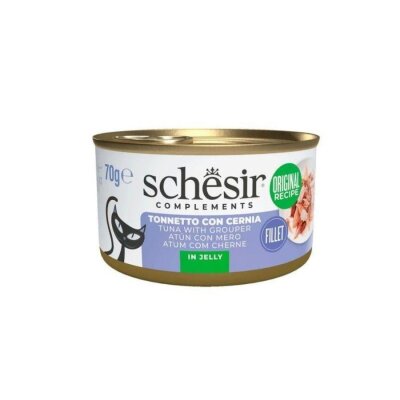 Schesir Jöle İçinde Ton ve Orfoz Balıklı Yetişkin Kedi Konservesi 70 gr