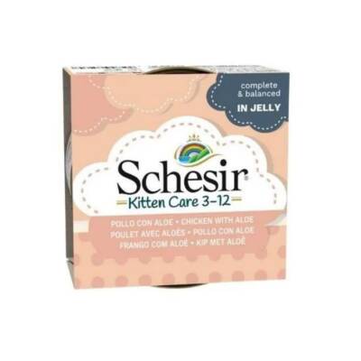 Schesir Kitten Tavuk ve Aloeveralı Yavru Konserve Kedi Maması 85 gr