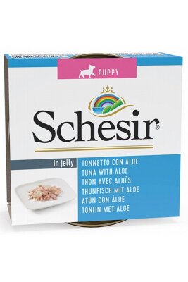 Schesir Ton Balıklı ve Aloe Veralı Jelly Yavru Köpek Konservesi 150 gr