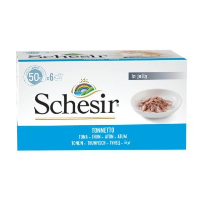 Schesir Tam ve Dengeli Ton Balıklı Jöle İçinde Kedi Konservesi Multipack 6X50 gr