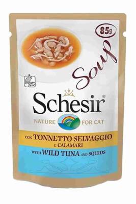Schesir Yabani Ton Balıklı ve Balkabaklı Yetişkin Kedi Çorbası 85 gr