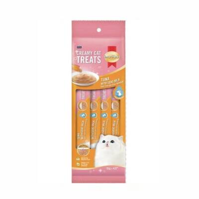 SmartHeart Ton Balıklı Ve Keçi Sütlü Sıvı Krema Kedi Ödülü 4x15 gr