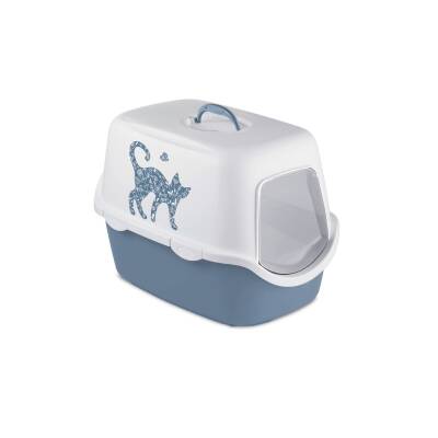 Stefanplast Cathy Griffe Mavi Kedi Tuvaleti 56x40x40 cm