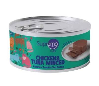 Supreme Cat Kıyılmış Tavuk ve Ton Balıklı Kedi Konservesi 85 gr