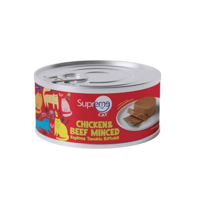 Supreme Kıyılmış Tavuklu Biftekli Kedi Konservesi 85 gr
