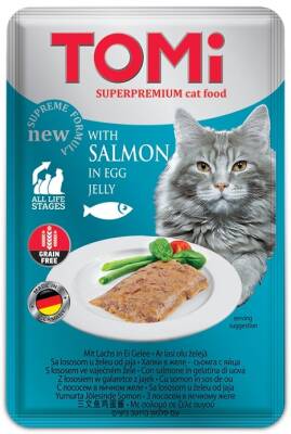 Tomi Pouch Pate Somonlu ve Yumurtalı Tahılsız Yetişkin Kedi Konservesi 100 gr