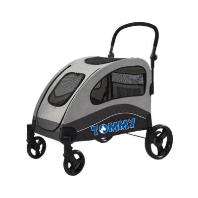 Tommy Evcil Hayvan Arabası 90x73x108 Cm Gri Max 60 Kg