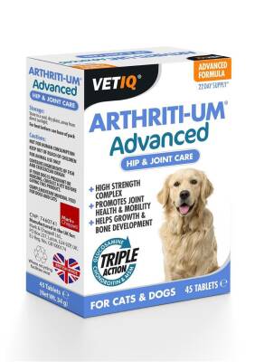 Vet IQ Arthiriti-Um Kedi ve Köpekler İçin Kalça ve Eklem Bakımı 45 Tablet