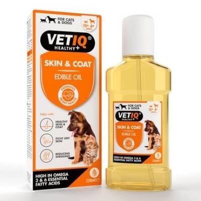 Vet IQ Kedi ve Köpek İçin Deri ve Tüy Besleyici Omega Katkılı Vitamin 250 ml