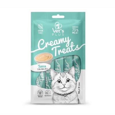 Vet's Plus Ton Balıklı Sıvı Krema Kedi Ödülü 5x14 Gr
