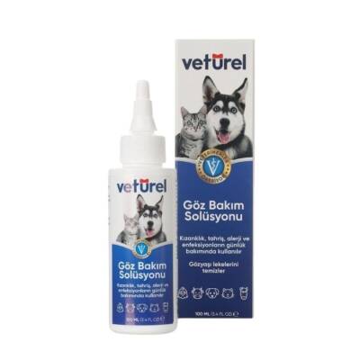 Veturel Kedi Köpek ve Diğer Hayvanlar İçin Göz Bakım Solüsyonu 100 Ml