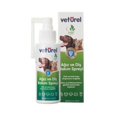 Veturel Kedi ve Köpekler İçin Ağız ve Diş Bakım Spreyi 100 Ml
