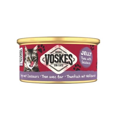Voskes Jelly Ton Balığı ve Levrek Yetişkin Kedi Konservesi 85 gr