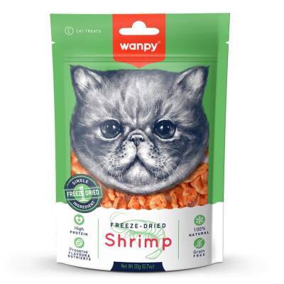 Wanpy Dondurularak Kurutulmuş Karidesli Kedi Ödülü 20 gr