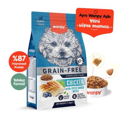 Wanpy Tavuklu Tahılsız Yavru Köpek Maması 1,5 kg