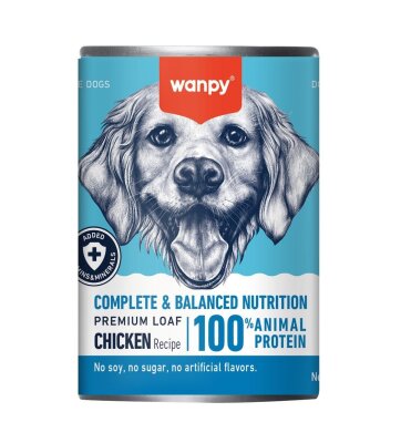 Wanpy Tavuk Etli Tahılsız Yetişkin Köpek Konservesi 375 gr