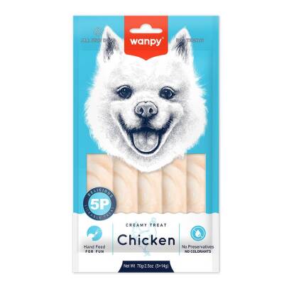 Wanpy Tavuklu Sıvı Krema Köpek Ödülü 5 X 14 gr