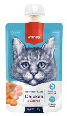 Wanpy Taze Tavuklu ve Havuçlu Kedi Et Ezmesi 90 gr