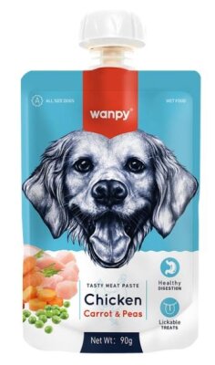 Wanpy Taze Tavuklu ve Havuçlu Köpek Et Ezmesi 90 gr