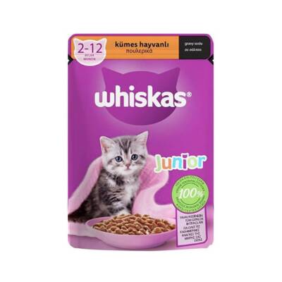 Whiskas Pouch Kümes Hayvanlı Yavru Kedi Konservesi 85 gr