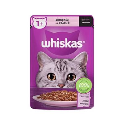 Whiskas Pouch Somon Balıklı Yetişkin Kedi Konservesi 85 gr