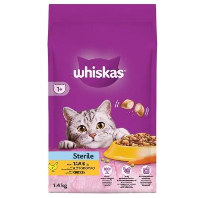 Whiskas Tavuklu ve Havuçlu Kısırlaştırılmış Yetişkin Kedi Maması 1,4 kg