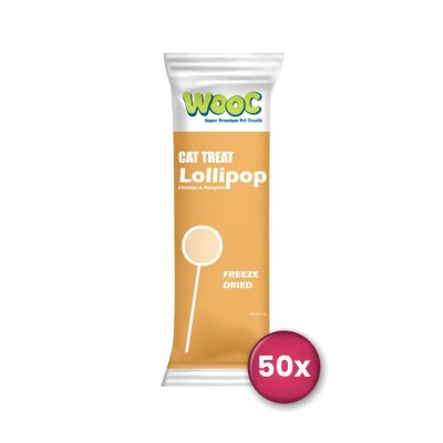 Wooc Tavuk ve Bal Kabaklı Lollipop Kedi Ödül Maması 50'li
